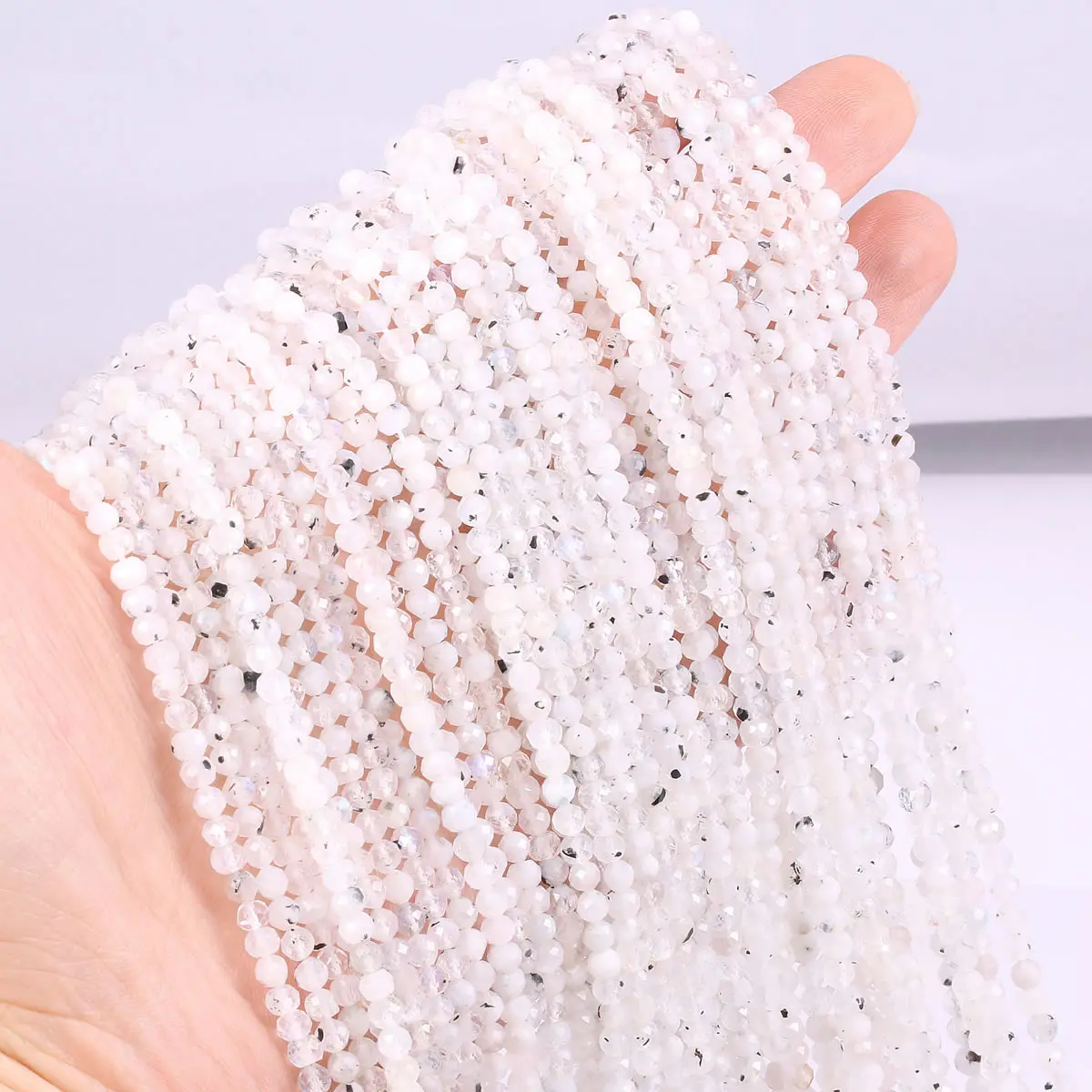 Natural Gem Stone Garnet Beaded 2 3mm Small Faceted Loose Beads for DIY Bracelet Necklace  Jewelry Making Accessories 15'' - 3