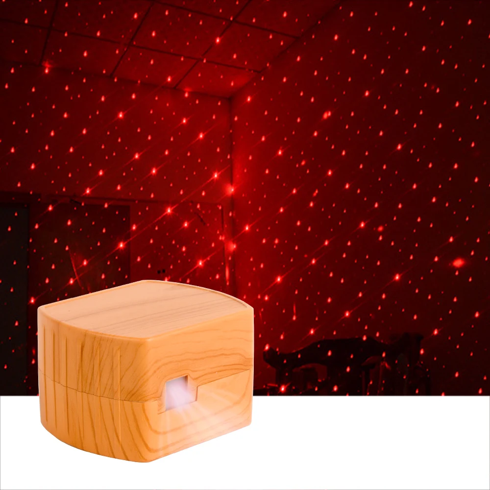 

Mini LED Night Light Dynamic Star Projector Lamp Stage Light 5V 100W USB Charging Car Decoration Breathing Atmosphere Lamp