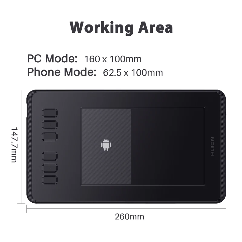 Billig HUION H640P 6 Zoll Digitalen Stift Tablet Grafik Zeichnung Tabletten 8192 Druck Ebenen Passive Stift mit Batterie freies für OSU Spiel