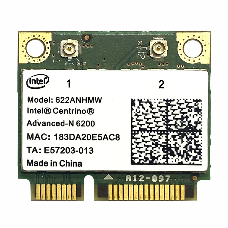 Intel Centrino Advanced-N 6200 622 ANHMW 6200AGN hälfte Mini PCI-E 300 Mbps dual band 2,4G/5 GHZ WIFI Drahtlose karte