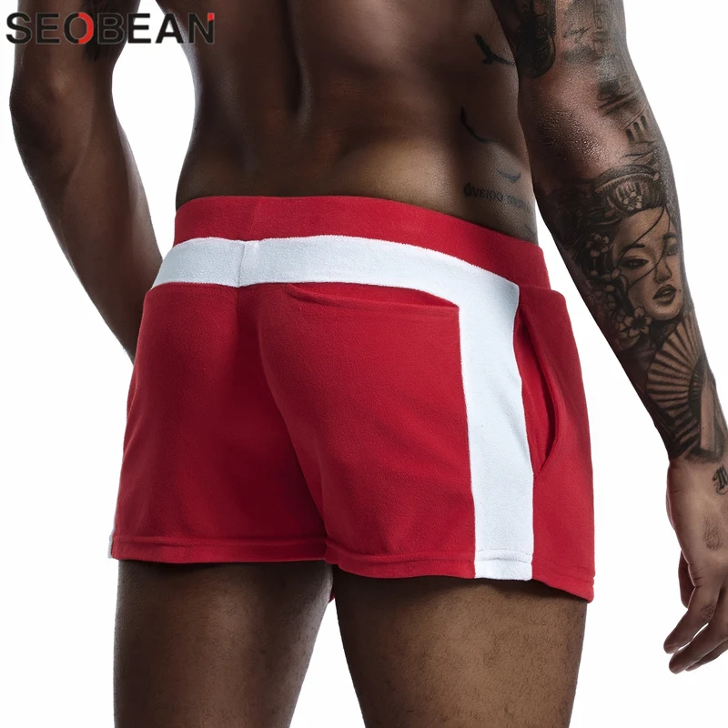 2019 New Lounge Shorts Men Pajamas Bottoms Men's Sleepwear Shorts Cotton Soft Fashion Simple Home Pants Indoor Fitness Shorts