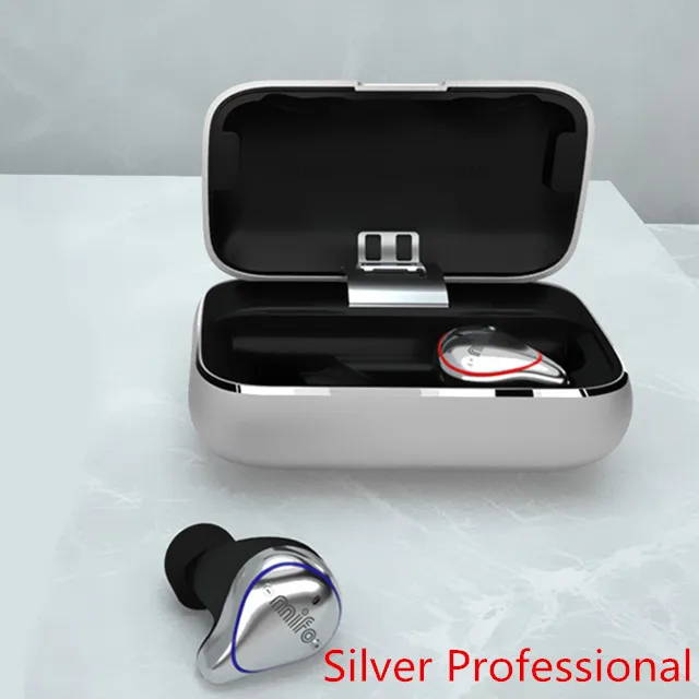 Silver professional Новые наушники MIFO O5 в ухо HIFI, настоящие беспроводные наушники Bluetooth 5,0, бинауральные мини-наушники для O2 X1 E I7 I8 E12 - Цвет: Silver professional