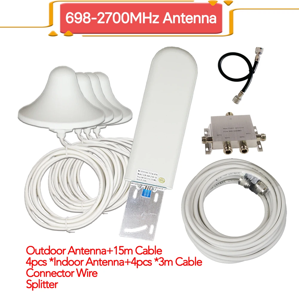 ZQTMAX 25dBi 2g 3g 4g антенна для umts lte усилитель сигнала сотовой связи gsm повторитель 2600 900 1800 Мобильный усилитель сигнала комплект кабель