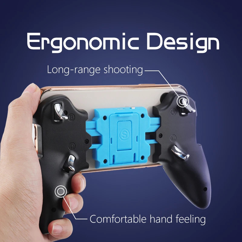  Wireless Bluetooth Rechargable Game Controller For Pubg Gamepad for iPhone iOS 2-in-1 handle and br