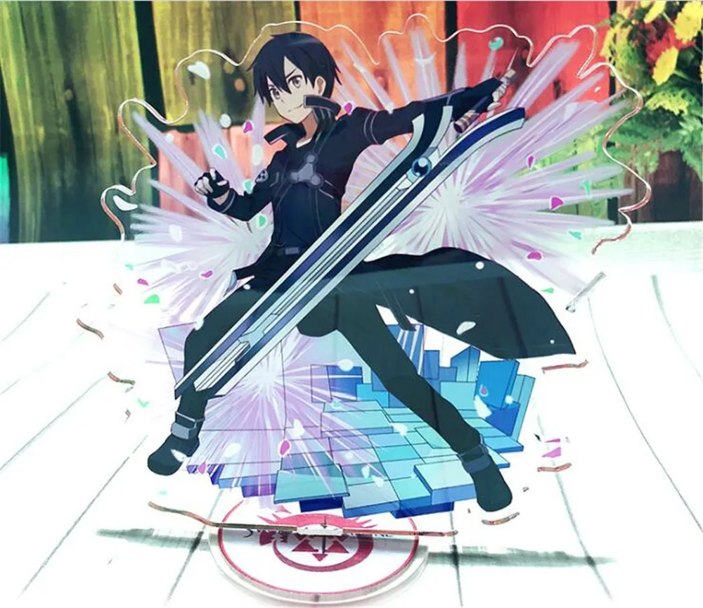 ソードアートオンラインキリトアスナリーファ結城アクリルスタンドフィギュアモデル両面プレートホルダーc234 衣装小道具 Aliexpress