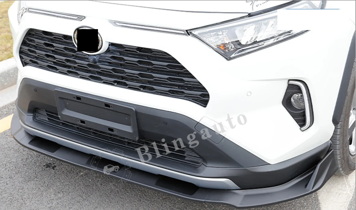 Передний диффузор подходит для T oyota все новые RAV4 ABS пластик Передняя губка автомобильный бампер для губ рассеиватель диффузор коврик черный