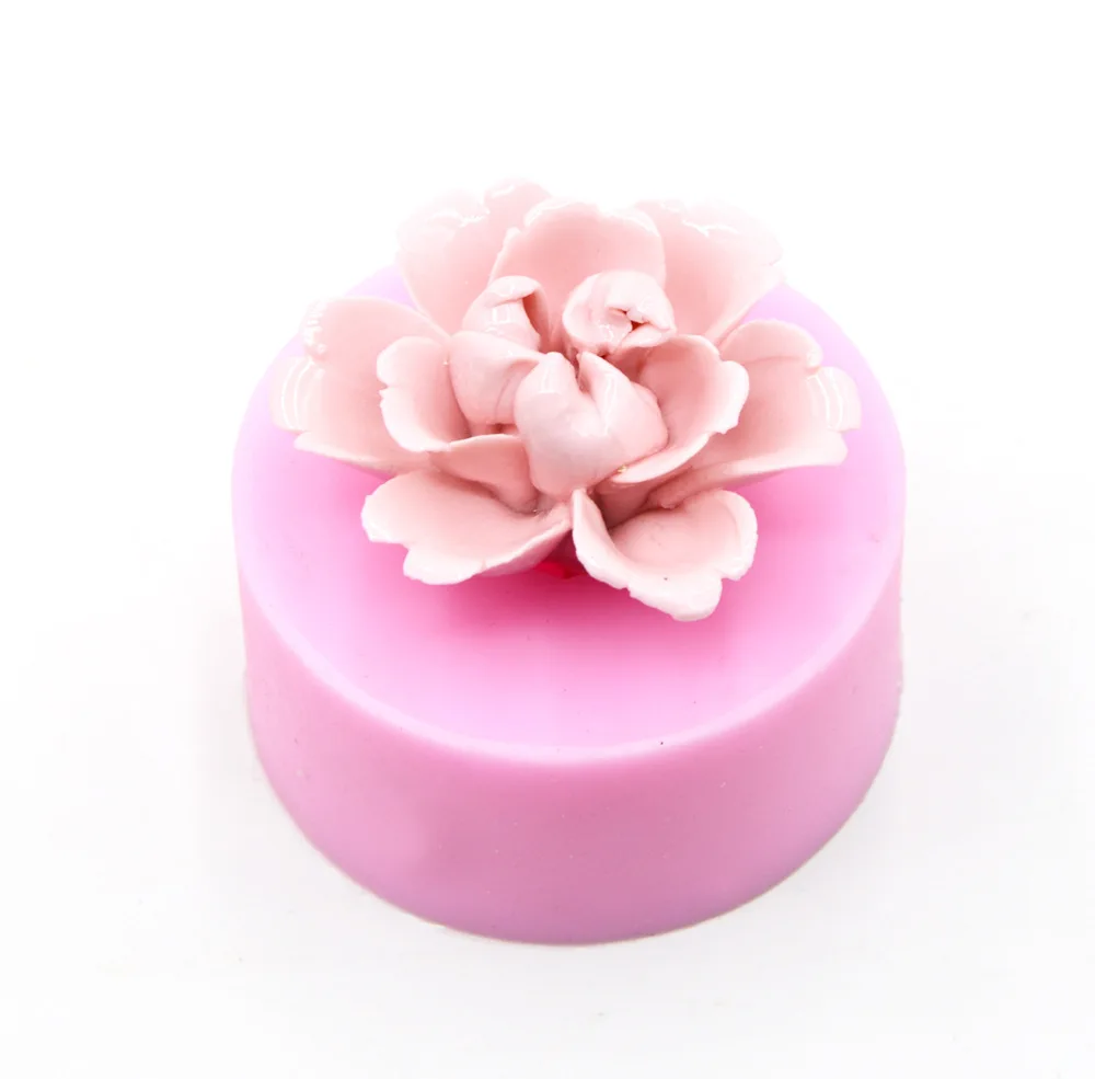 

3D Flower Soap Mold Small-size Peony Fondant Cake Silicone Mold Cake Decorating Tools Food Grade Silicone DIY Cake Baking Tools