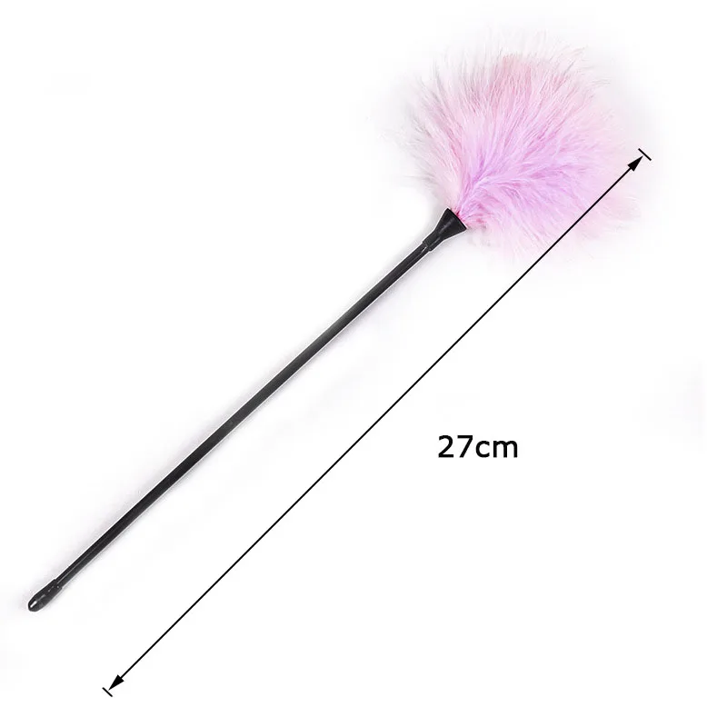 27cm Flirt Feather Whip Spank Flogger Clit Tickler BDSM Bondage Slave Erotic Adult Sex Toys