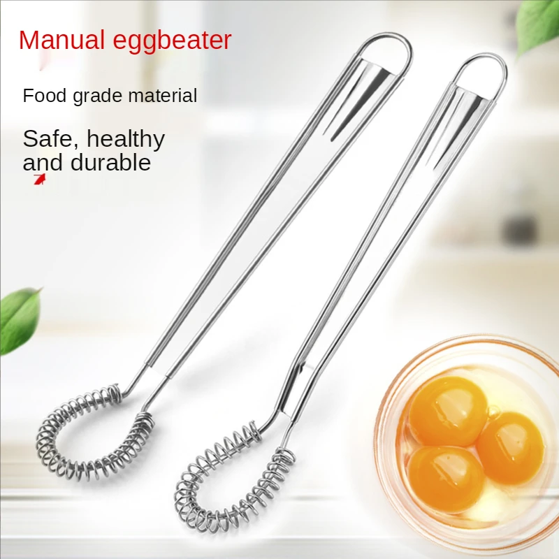 

Stainless Steel Whisk Spring Hand Mixer Spoon Kitchen Eggs Sauces Honey Cream Mixing Kitchen Gadgets Cooking Tools