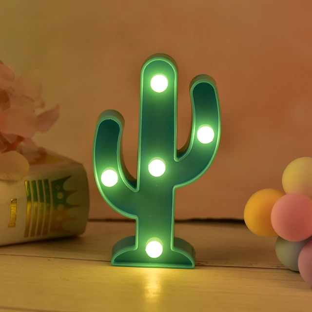 Add a Touch of Charm with the 1PC Mini 3D Desk Lamp Cartoon Flamingo/Cactus Modeling Table Night Light LED Lamp Party Home Office Bedroom Decor Holiday Gift