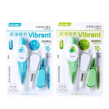

1 Set 1 Tape + 2 Replacement Creative Candy Color Press Correction Tapes with Replacement Stationery for Student School Supplies