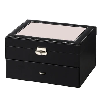 

20 Grid Wooden Double Jewelry Box Simple Multifunctional Watch Display Box Wooden Watch Storage Box Storage