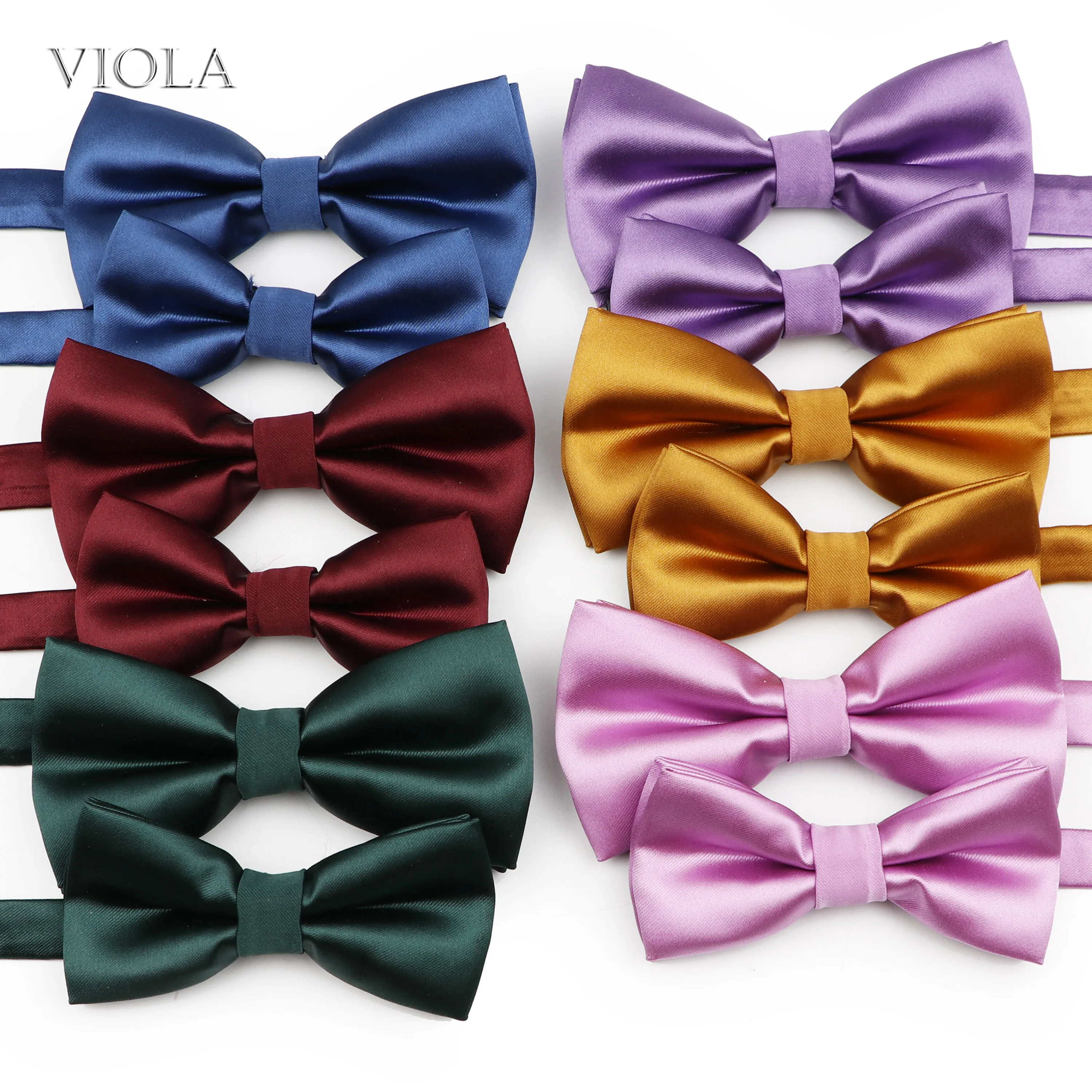 Glossy Polyester Satin Father Son Max 83% OFF Bowtie Men Sets Pink Sale Special Price Chic Red