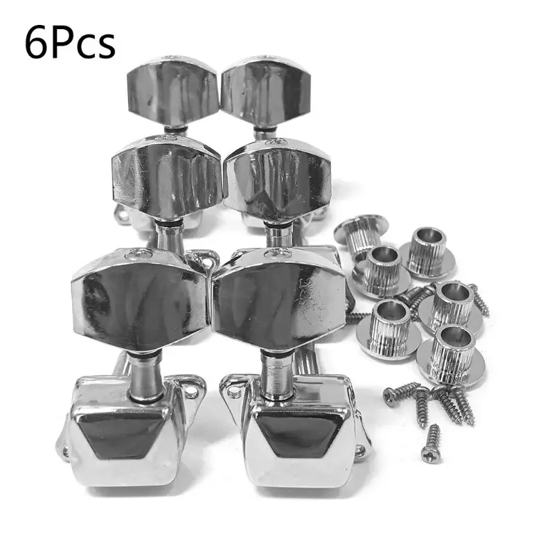 Guitar String Tuner-Machine-Heads Tuning Pegs Acoustic Metal for Electric Semi-Closed
