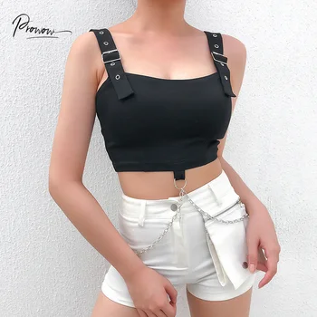 

Prowow Fashion Style Sexy Slash Neck Sun-top Solid Black Women Crop Tops Casual Beach Holiday Women Clothes Lady Club Short Tops