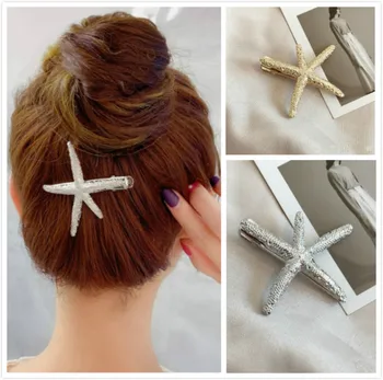 

Nordic Style Metal Hairclips Headdress Girls Simple Bangs Clips Starfish Leaves Flower Hairpins Ladies Hair Accessories Ornament