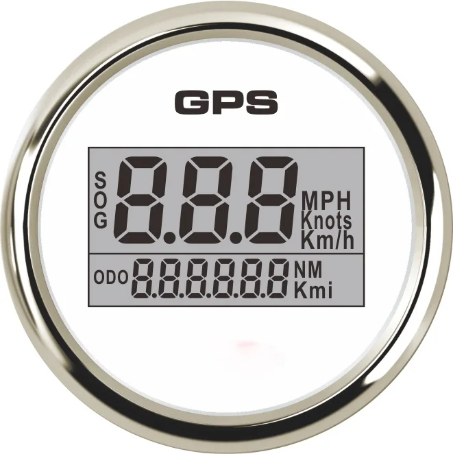 8 цветов подсветка Универсальный 52 мм цифровые спидометры gps одометры 0-999 скорость милометр с gps антенной 9-32 в показывает SOG ODO