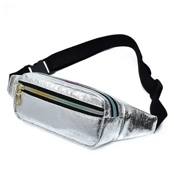 

fanny pack NEW fanny pack PU waist bag laser purse heuptas leg bag Reflective for women holographic bum bag sac banane