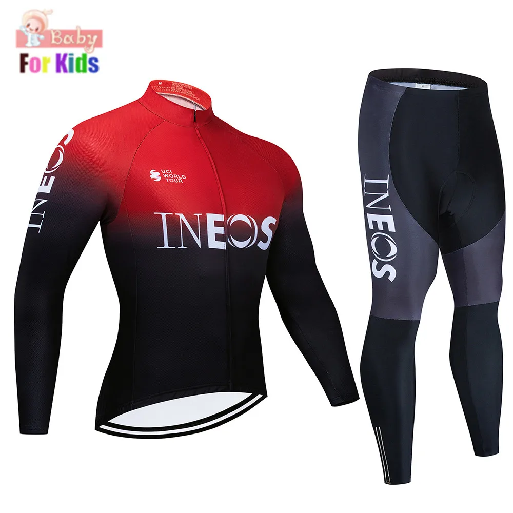 Одежда для велоспорта ineos Pro, дышащая детская футболка с длинным рукавом, комплект спортивной одежды для детей, велосипедный велосипед, Майо, ciclismo