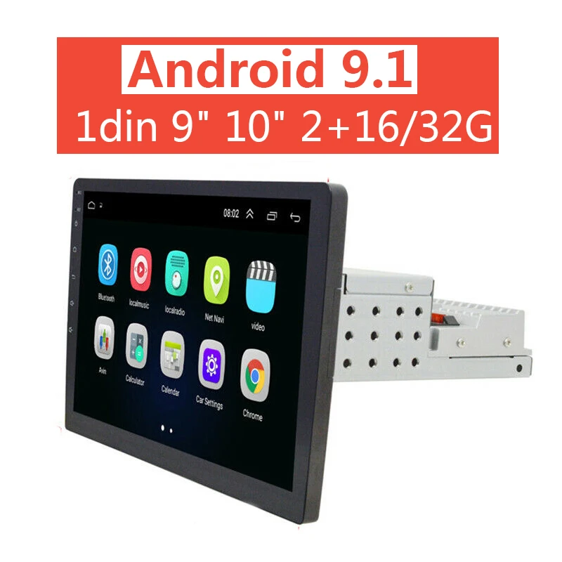 2+ 16 GB/32G 1din Android 9,1 Автомобильный Центральный Multimidia 9 10,1 дюймов Авто Радио 1 Din Gps Fm USB автомобильный стерео Универсальный 50