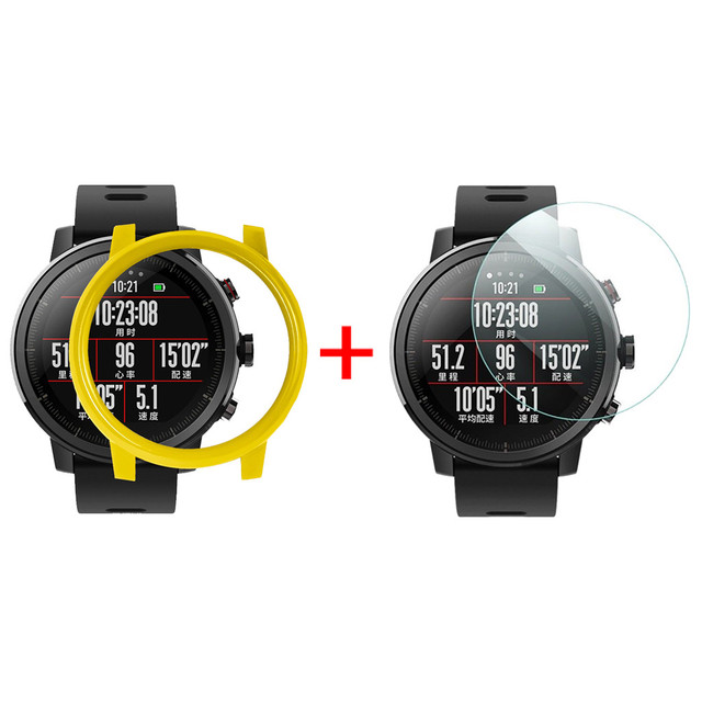 Protective Ceramics Soft Film For Xiaomi Huami AMAZFIT 2/2S Stratos Watch Screen Protector PC Case Cover Smart Accessories