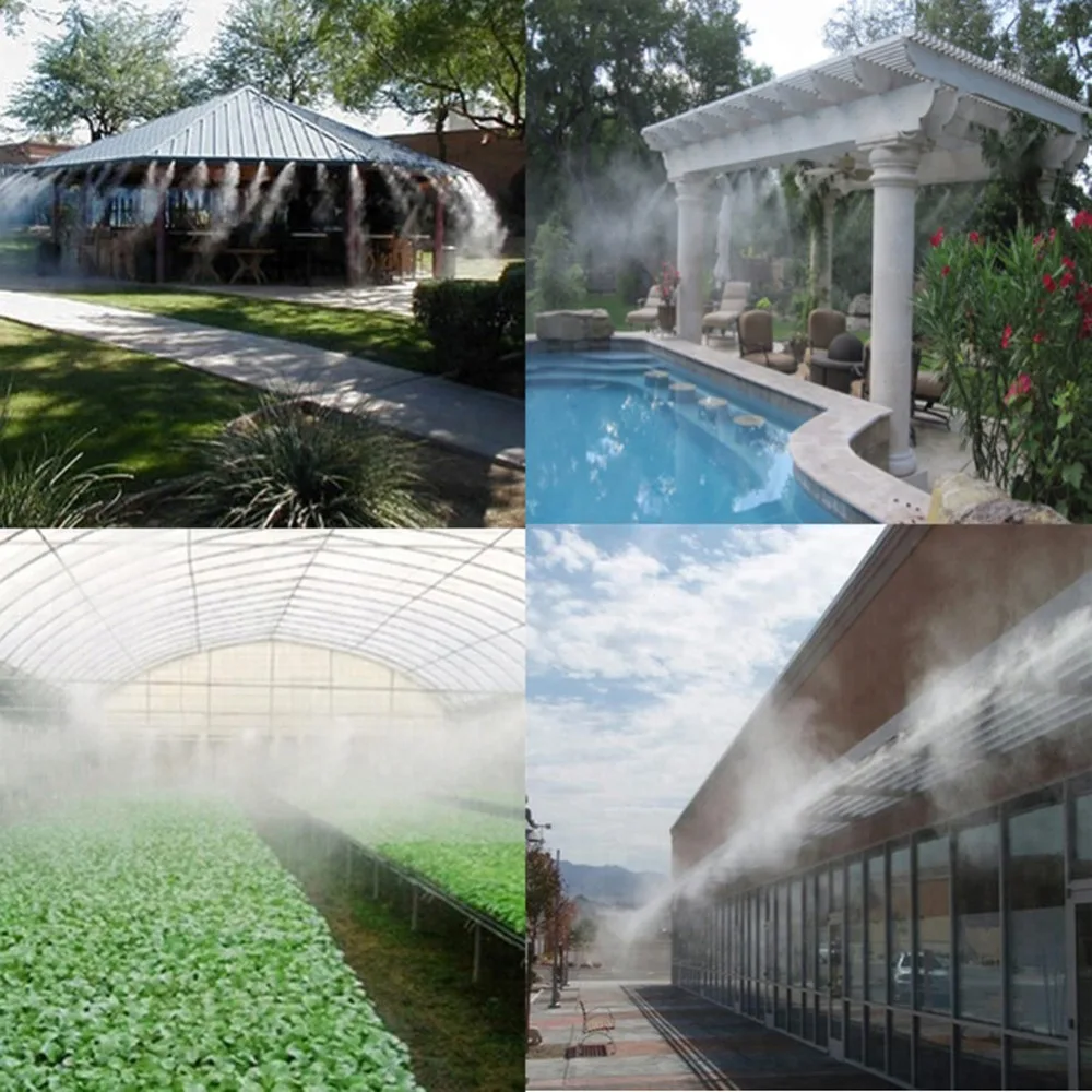 7m/10m/13m/16m/19m Garden Water Mist Cooling System Water Fog Sprayer System For Irrigation Misting For Greenhouse Flowers