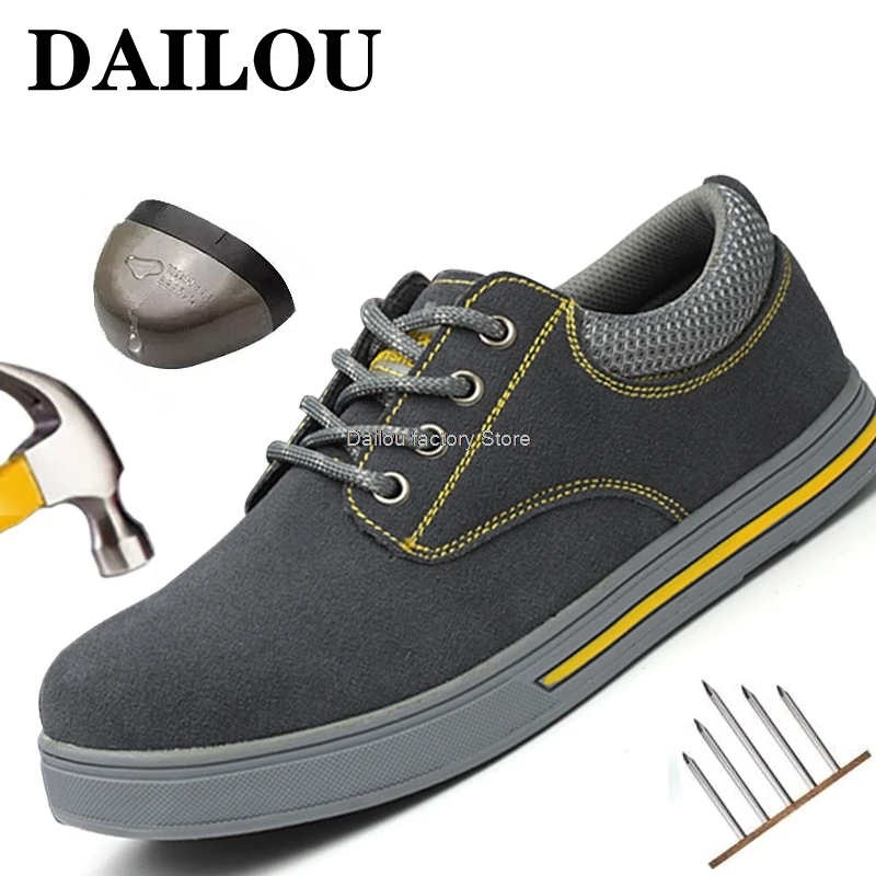 Men's Work Safety Shoes Steel Toe 