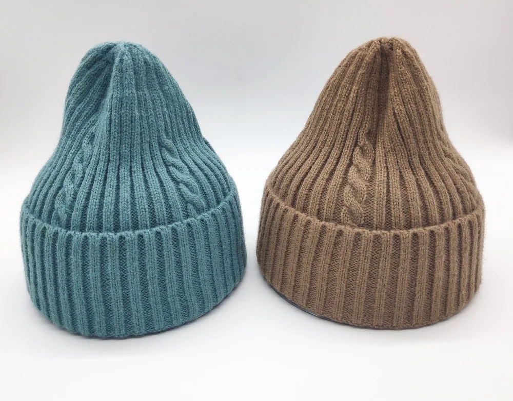 Новое поступление, женская зимняя вязаная шапка Skullies Beanie, сохраняющая тепло, полосатая вязаная шапка, шапки Homme для взрослых