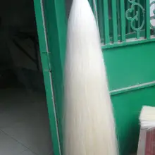 250g Top quality Stallion white mongolia bowhair 85 cm violin bow parts