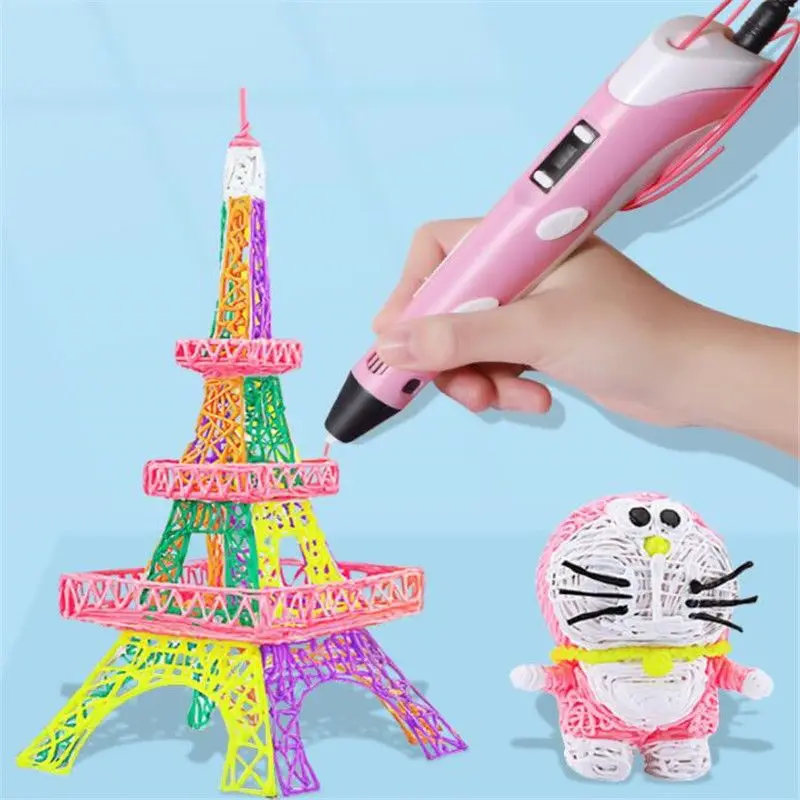 CreativeI Magination 3D 프린팅 펜, 4D 프린팅 펜, PLA 필라멘트, LED 스크린 그래피티, 생일 선물, 어린이 장난감