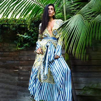 

Bath Dresses Swimsuit Cover Up Womens Beach Dress For Women Wear Woman New Print Ancient Neck Loose With Acetate Sierra Surfer