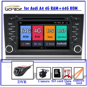 

2 Din GPS Android reproductor de DVD Radio for Audi A4 B8 S4 B6 B7 RS4 8E 8H B9 asiento Exeo2002-2008 Multimeida de navegación