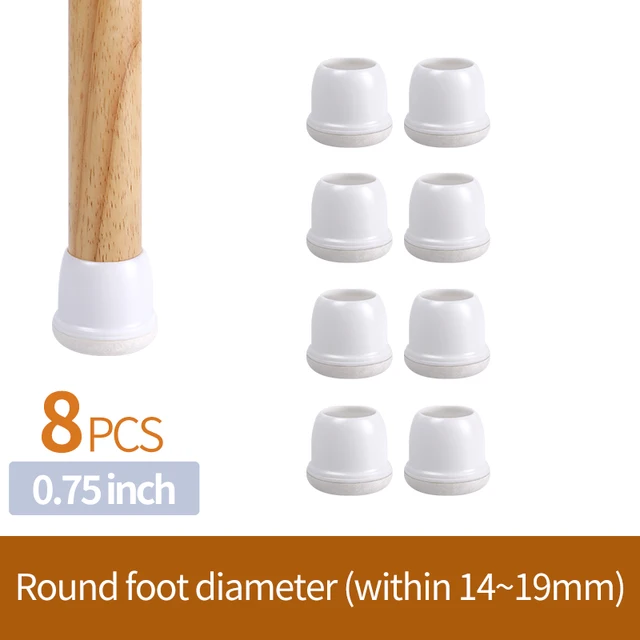 Upgraded Chair Leg Protector Covers Pads For Hardwood Furniture Floor Protectors Caps Sock Round Square Feet Protection Non Slip Diameter 14-19mm