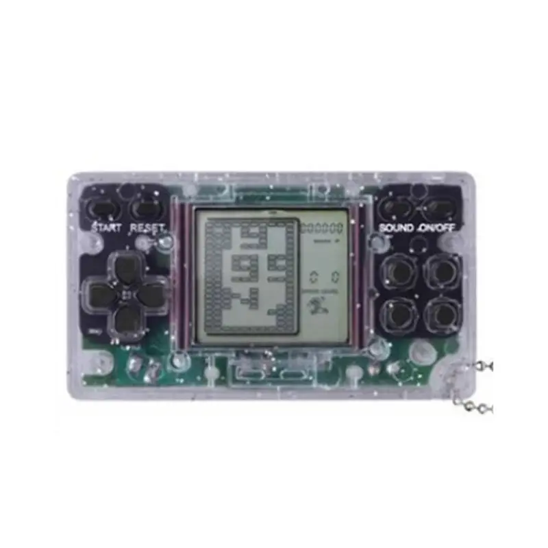 Silver Мини Прозрачная портативная игра для Tetris гоночный автомобиль игра-головоломка детская игрушка портативные игры сумка Подвеска подарок - Цвет: Silver