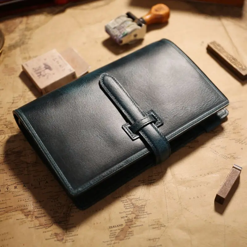 IPBEN 100% Genuine Vintage Leather Travelers Notebook Tie Diary Journal Handmade Cowhide gift travel notebook Free engrave IPBEN 100% Genuine Vintage Leather Travelers Notebook Tie Diary Journal Handmade Cowhide gift travel notebook Free engrave