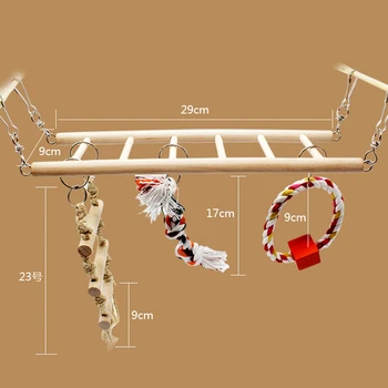 

Standing Home Cockatiel Parrot Colorful Durable Parakeet Pet Bird Cage Hanging Bite Swing Toy