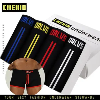 

4pcs/lot New ORLVS Brand Underwear Men Boxer Homme Mens Underwear Boxershorts Men Boxers Sexy Boxer Shorts men lingerie OR167