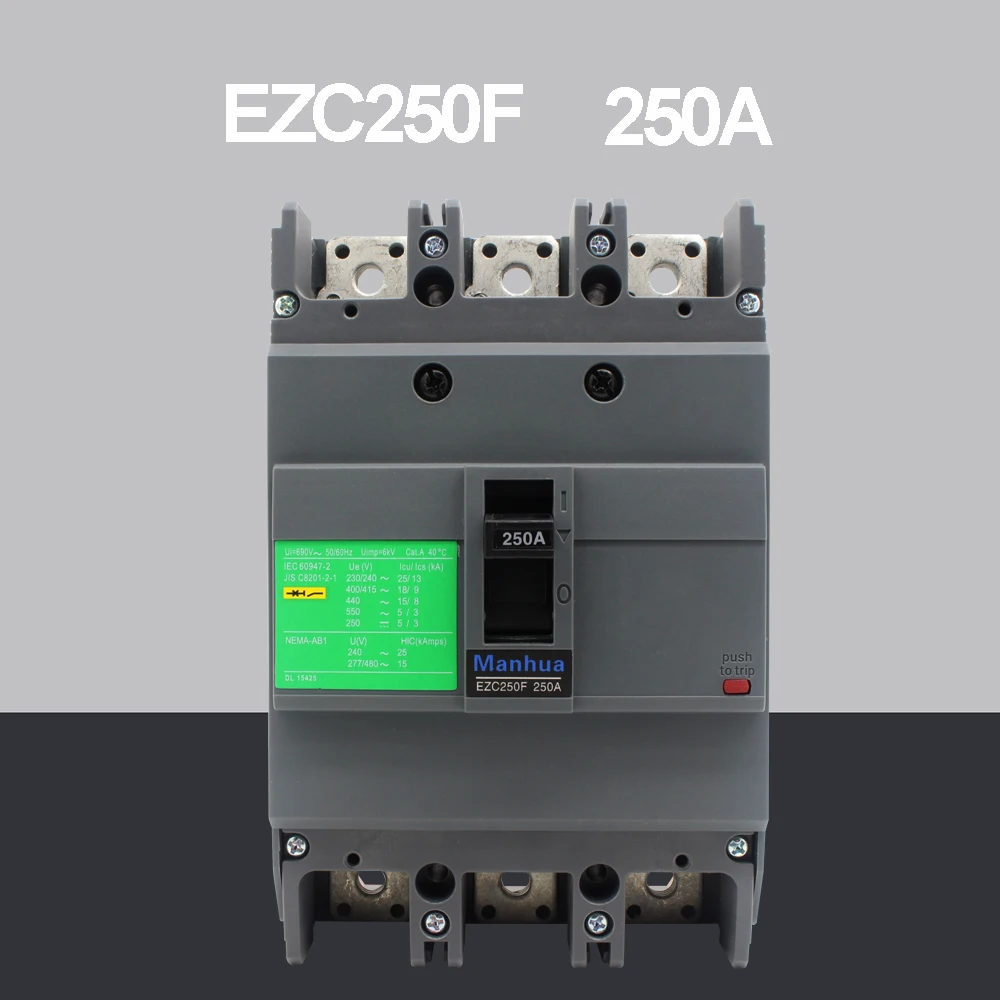 Manhua высококачественный литой чехол автоматический выключатель EZC 250F 250A 3P