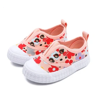 

Baby's shoes baby toddler shoes fashion print all-match girls sweet and casual canvas shoes 2020 spring and autumn new Size21-33