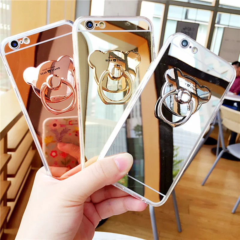 Для Huawei P20 P30 Honor 7A 7C 8A 8C 8X 9 10 Lite 2019 Nova 3 3i 3e 4 4e 5i мультяшный медведь зеркальный чехол с