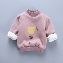 Новая детская одежда, толстый бархатный свитер, детская зимняя рубашка, джемпер