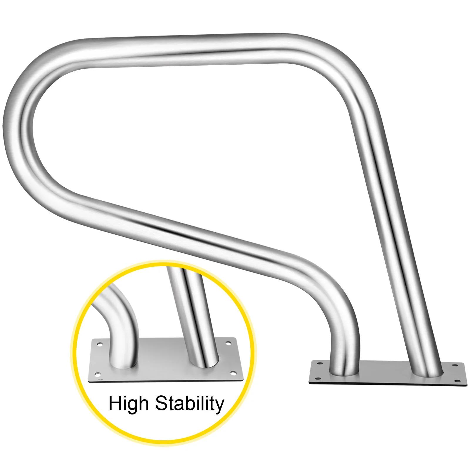 30-55"x22-32" Swimming Pool Handrail 4ft Grip Cover Humanized Design M8 Drill Bit Pool Railing Ladder Stair Rail
