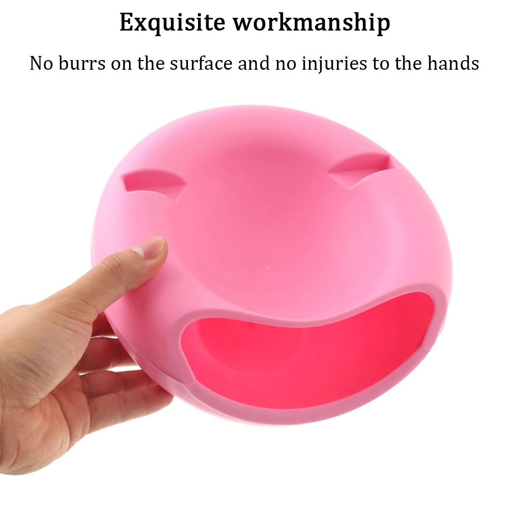 Creative Lazy Snack Bowl Plastic Double-Layer Snack Storage Box Bowl Fruit Bowl And Mobile Phone Bracket Chase Artifact 4Colors