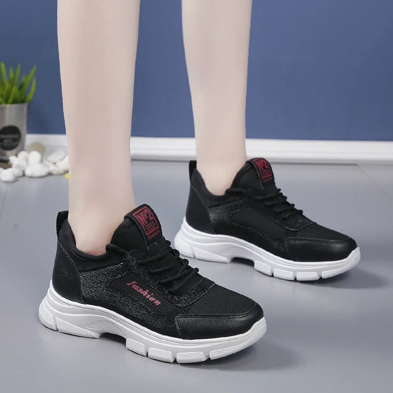 

tenis feminino 2020 black white casual women sneakers student shoes classic breathable Vulcanize Female wedges shoes for women