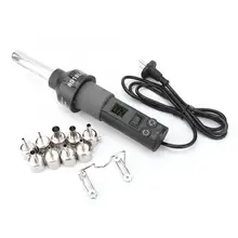 220 В ЕС вилка 450 Вт горячий воздух Портативный Регулируемый lcd горячий воздух паяльная станция для распайки 9 насадок