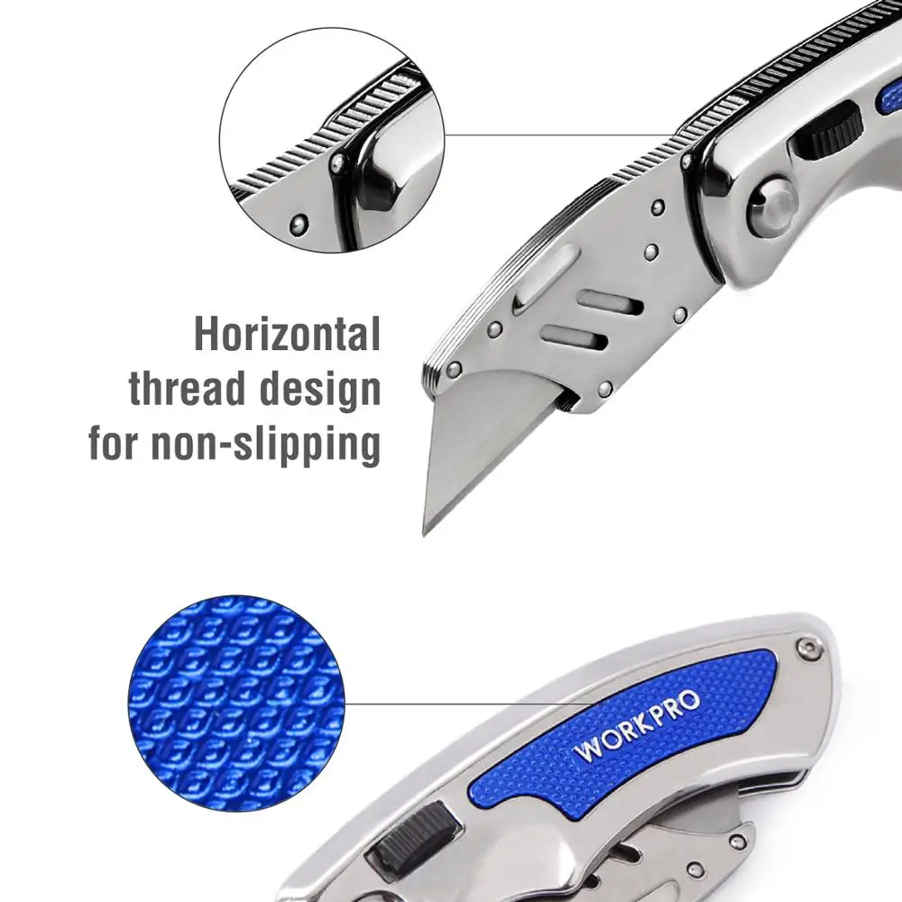 WORKPRO универсальный нож складной с алюминиевой ручкой|knife utility|utiliti folding knivesfolding knife |