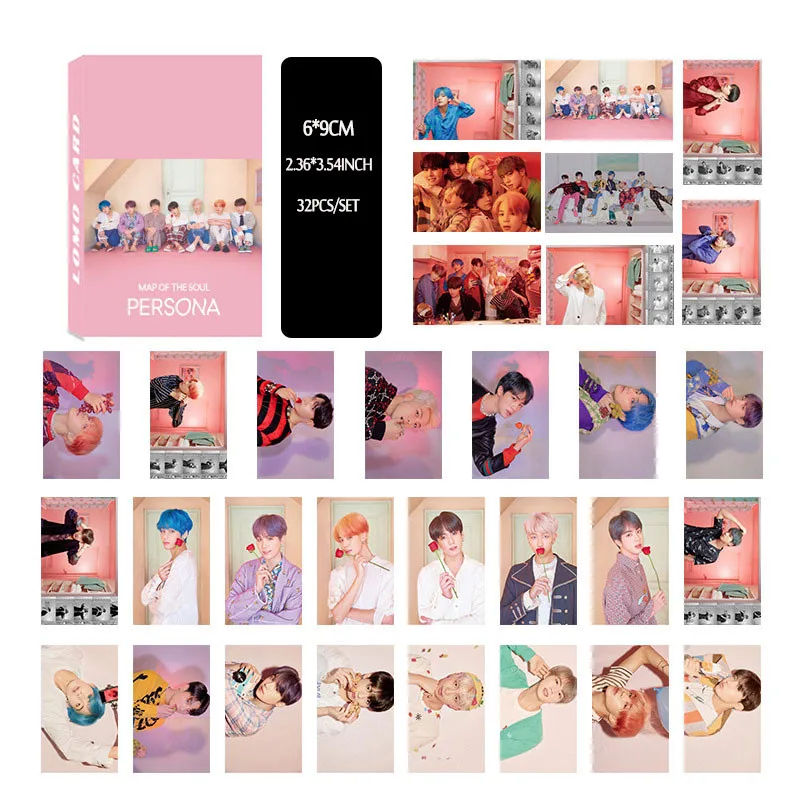 32 шт./компл. KPOP Bangtan мальчики карта душа персона ломо карты фотокарты JUNG KOOK JIMIN JIN SUGA J-HOPE FH285