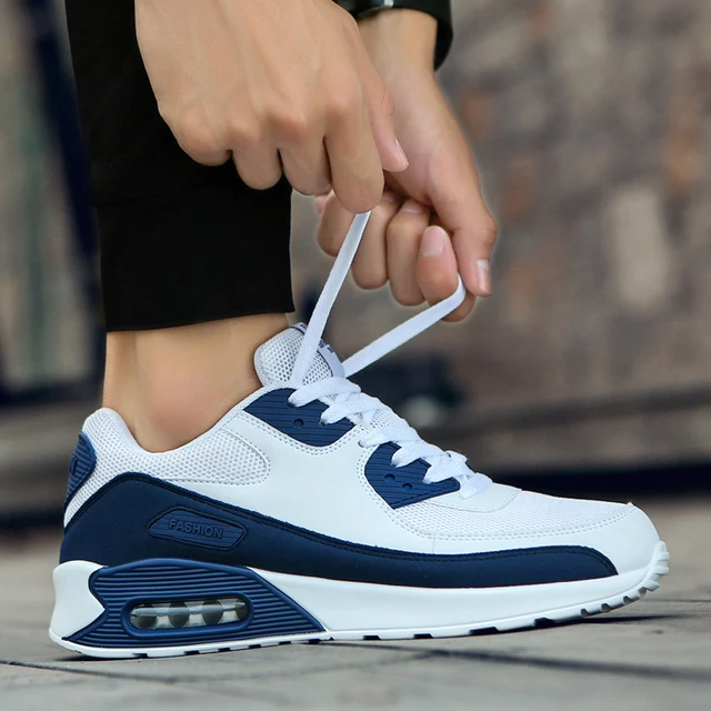US $13.16 2019 Popular Fashion Casual Shoes for Men Air Cushion Sneakers Man Lace-up Breathable Max Walking T