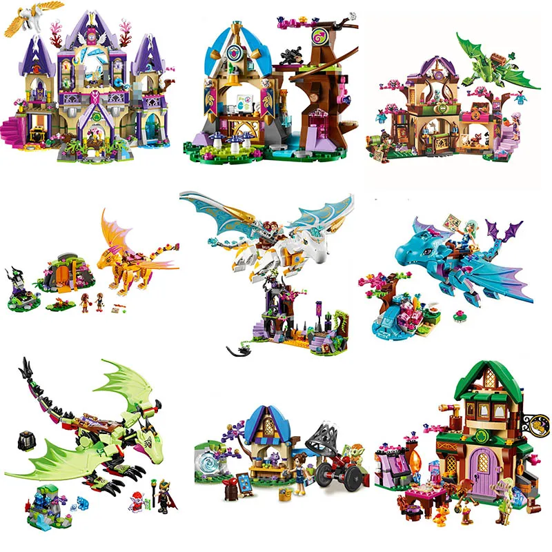 

Compatible with legoinglys Friend Elves 10549 Elves Dragon Sanctuary Building Bricks Blocks DIY Educational Toys Girl 41178