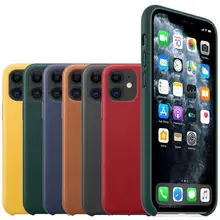 Кожаный чехол с логотипом для iphone 11/iphone 11 pro/iphone 11 max, чехол из натуральной кожи для iphone 11 pro